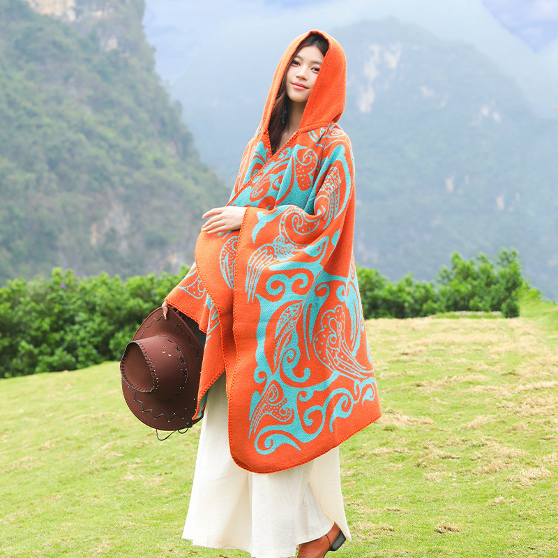 新作レディース・フード付きショール、暖かく、旅行や写真撮影に - Go Ethnic Fashion のレビューと価格