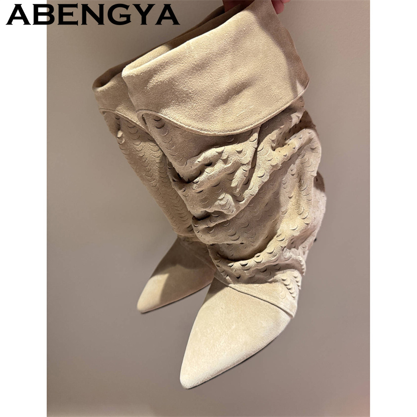 レディースミッドカーフショートブーツ 2026冬新作 ポイン - Ethnic Fashion Women のレビューと価格
